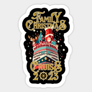 Family Christmas Cruise Matching Holiday Pajamas 2023 Sticker